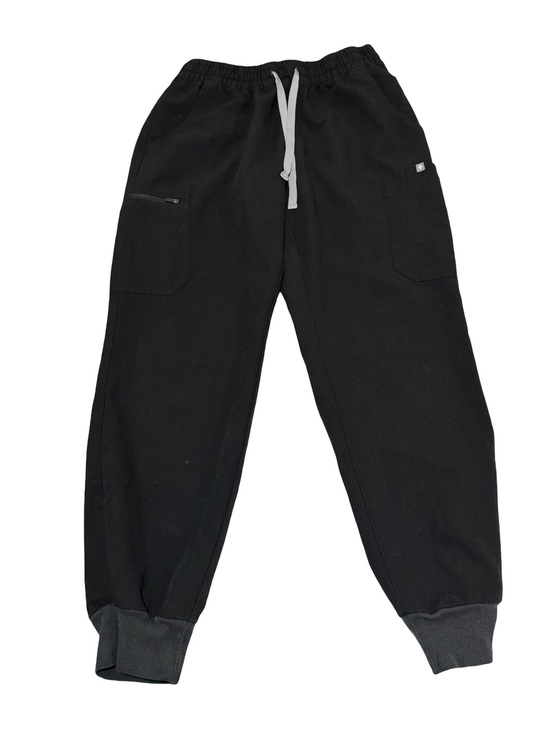 Figs Pants - FIGS Womens M Zamora Black Jogger Scrub Pants W20SW2028 Cargo Zip Hospital